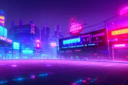 cyberpunk football stadium, cyberpunk, full body, realistic, intricately detailed, neon lighting, vivid colors, neon, futuristic, 64k