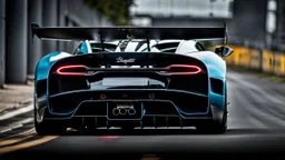 bugatti centodieci liberty walk, rear view, desktop wallpaper, 4K, Cinematic