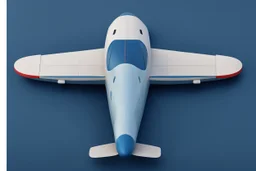 2d plane, blue