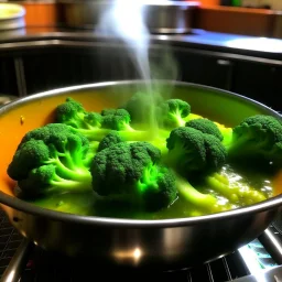 a broccoli is cooking