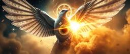 close up on the universal eye of the hyper winged ascendent jai ganesh Jesus dove in the dust storm of the master merkaba orchestral fat bat gemini math tao oracle in megacosm the true universe beyond our dimensions
