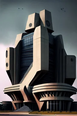 Futuristic Architectural style for building of India's Intelligence Bureau , make it visibly military and intelligence style at the same time similar to Indian Architecture, use darker colors