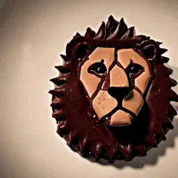 Lion made of chocolate