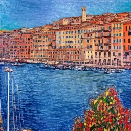 genoa harbour klimt style