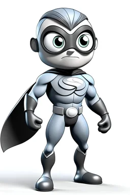 a cartoon character that can control lighting and hes a superhero, hes kinda see through , and has a grey skin tone,