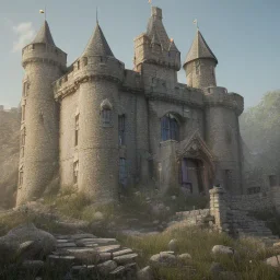 Castle, softbox lighting, unreal engine 5 volumetric lighting, intricate details, realistic style, 8k resolution