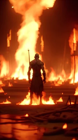 Full HD, 8K, burning man,pain, in hell,pain, hell, torture, with background, fire, rocks, hell, imagine hell,