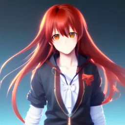 long red hair cute beatiful ritsuka fujimaru gudako anime manga high quality true art Fate Grand Order