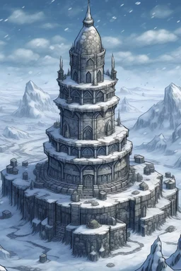 snowy towers fantasy map