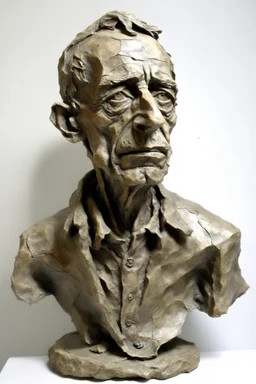 deformed sculpture of a man