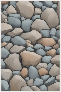 Rocks drawn digitally