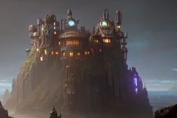 steampunk cliff palace