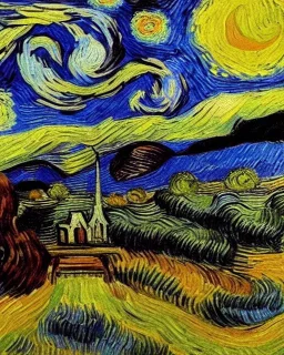 Landscape in Van Gogh style