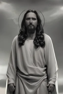 A hyper-realistic photo of Jesus standing by Ain Vares