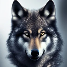 black wolf, black, masterpiece, expert, 8K, hyperrealism, sharp focus, cinematic lighting, blue