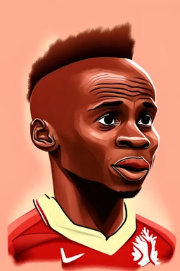 Sadio Mane Footballer cartoon 2d