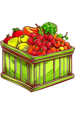 logo of containers of goods of fruits and vegetables