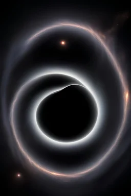 two black holes circling around each