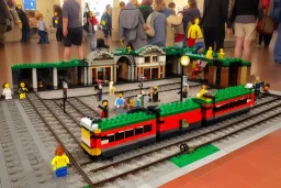 Train station lego in lego Italian Rome lego