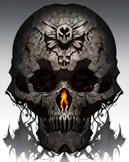 A beautiful highly detailed ornate intricate portrait of a flaming demon skull made of shiny obsidian glass :: reflective, glassy :: subtractive lighting, backlit :: by John William Waterhouse, Greg Rutkowski, HR Giger :: hyperrealistic, hyper detailed, photorealistic :: epic, incredible composition, amazing depth, meticulously composed, 16k resolution concept art :: fantasy magazine cover art