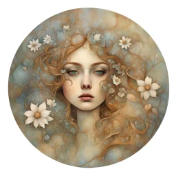 The faces you see in a spring forest... Modifiers: ethereal acrylic art abstract surreal Arthur Rackham Art Nouveau celestial Didier Lourenço Catrin Welz-Stein warm light fractured debeh