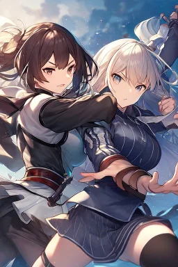 Two girls fighting