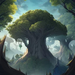 huge tree of life with roots