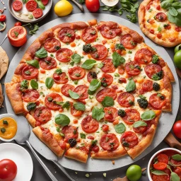 everything but the pan, everywhere but in the kitchen, all at once but the pizza