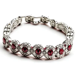 ruby and diamond bracelet with vintage design