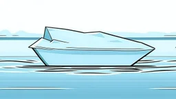 cartoon illustration: flat iceberg