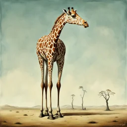 Neo Surrealism, surreal anthropomorphic giraffe, by Nicola Samuri and Magritte, the curious circus, surreal masterpiece, strange inconsistencies and banal absurdities, weird colors, smooth, biohazardism