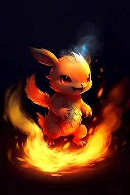 a Pokémon on fire
