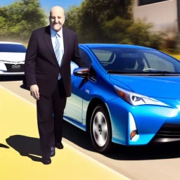 Jim Cramer driving Toyota Prius