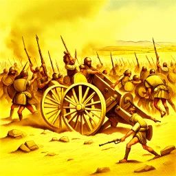 The battle of Megiddo fought with machine guns and artillery.