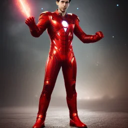 Cosmic super hero, Red costume,8k HD image,