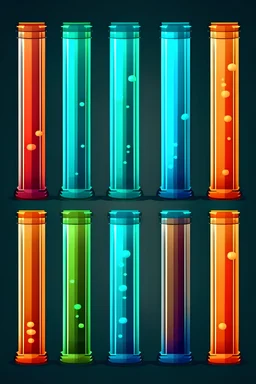 2D Vector-based Animation Test Tubes