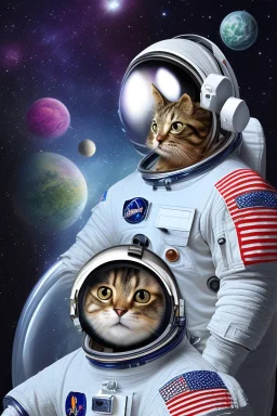 Can you imagine a world where even cats can explore the vastness of space? Well, behold the image of a feline astronaut enjoying a snack of grass while floating among the stars. Let your imagination run wild as you picture this cosmic kitty, and who knows, maybe one day we'll see it become a reality!