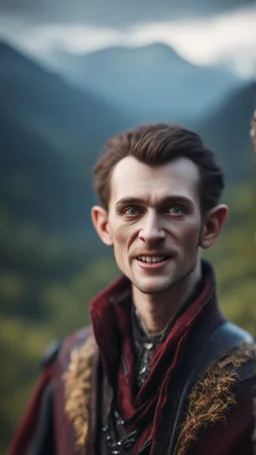 portrait of yodeling vampire in the Carpathian mountains ,bokeh like f/0.8, tilt-shift lens 8k, high detail, smooth render, down-light, unreal engine, prize winning