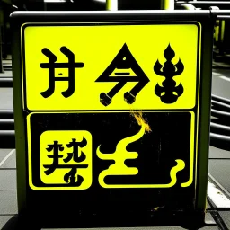 Tokyo Japan flammable liquids sign