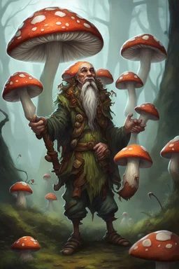 mushshroom spores infected human druid