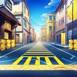 yellow brick road, road signs, arrows, direction, anime