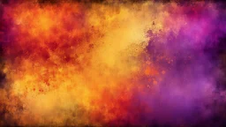 Hyper Realistic Yellow, Orange, Maroon & Purple Multicolored Grungy Retro Background with Golden-Glowing-Embers