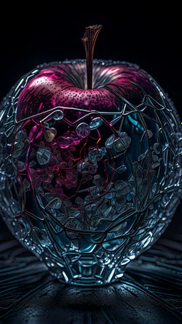 Chrystal Apple in w dark room