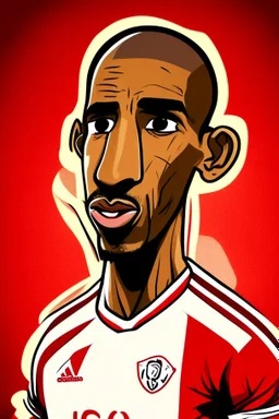 Talisca Brazilian football player cartoon 2d