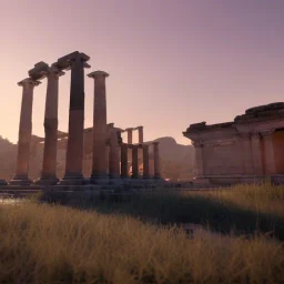 Artemis Tapınağı, unreal engine 5, sunset