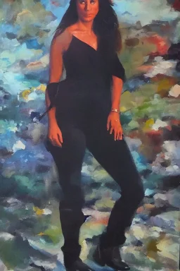 Full body portrait, painting, medium shot lady Style of Quest For Fire