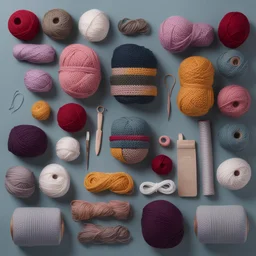 modern and most beautiful crochet kit, for beginner, thread focus, great focus, HD, Hi-Res, realistic, 8k, Cinematic,