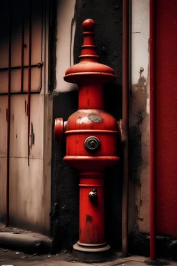 hydrant on wall