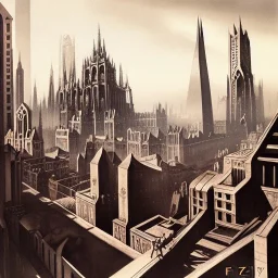 Gothic city,Metropolis on sea by fritz Lang,otto hung,futurismo, hyper detailed, matte painting, felix kelly, detailed painting, dynamic lighting