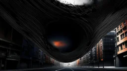 A black hole in the middle of a city, sucking everything inside it